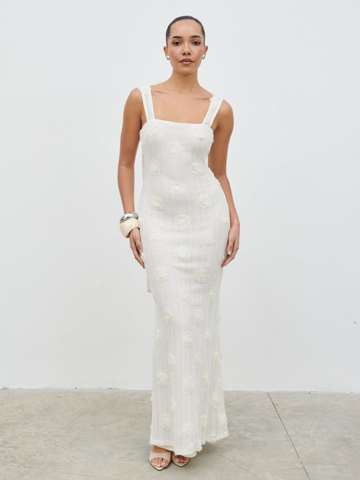 Nancie Floral Maxi Dress - Cream