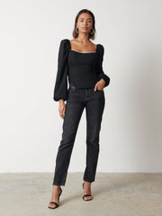 Niamh Embellished Top - Black