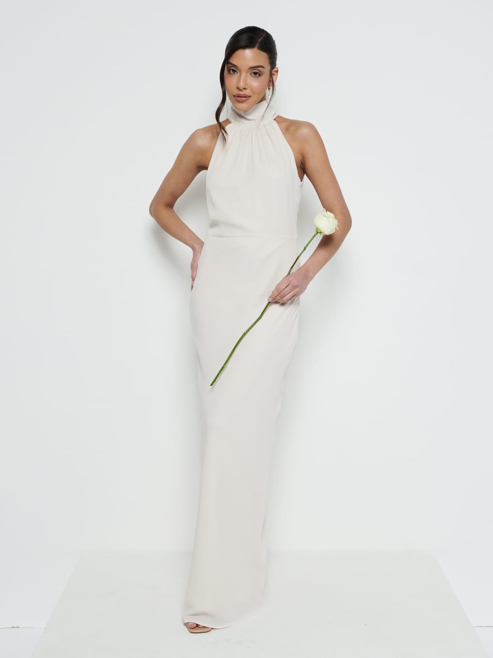 Odelle Chiffon Maxi Bridesmaid Dress - Champagne