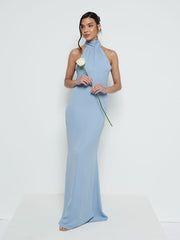 Odelle Chiffon Maxi Bridesmaid Dress - Dusty Blue