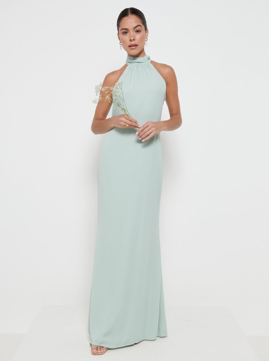 Odelle Chiffon Maxi Bridesmaid Dress - Sage