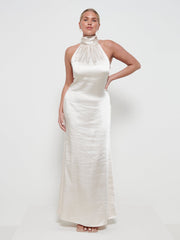 Odelle Maxi Bridesmaid Dress - Matte Champagne