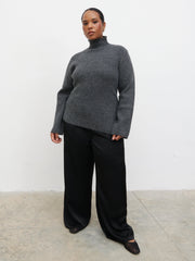Odyssey A-Line Knit Jumper Curve - Charcoal