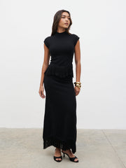 Orlendina Fringe Top - Black
