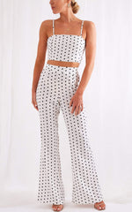Lanie Flare Trousers - Polka Dot