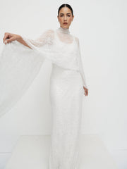 Palma Embellished Cape - Ivory