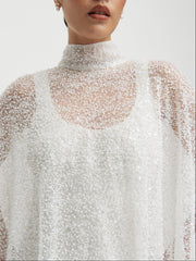 Palma Embellished Cape - Ivory