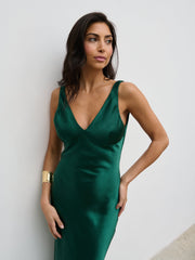 Piper Midi Dress - Emerald Green