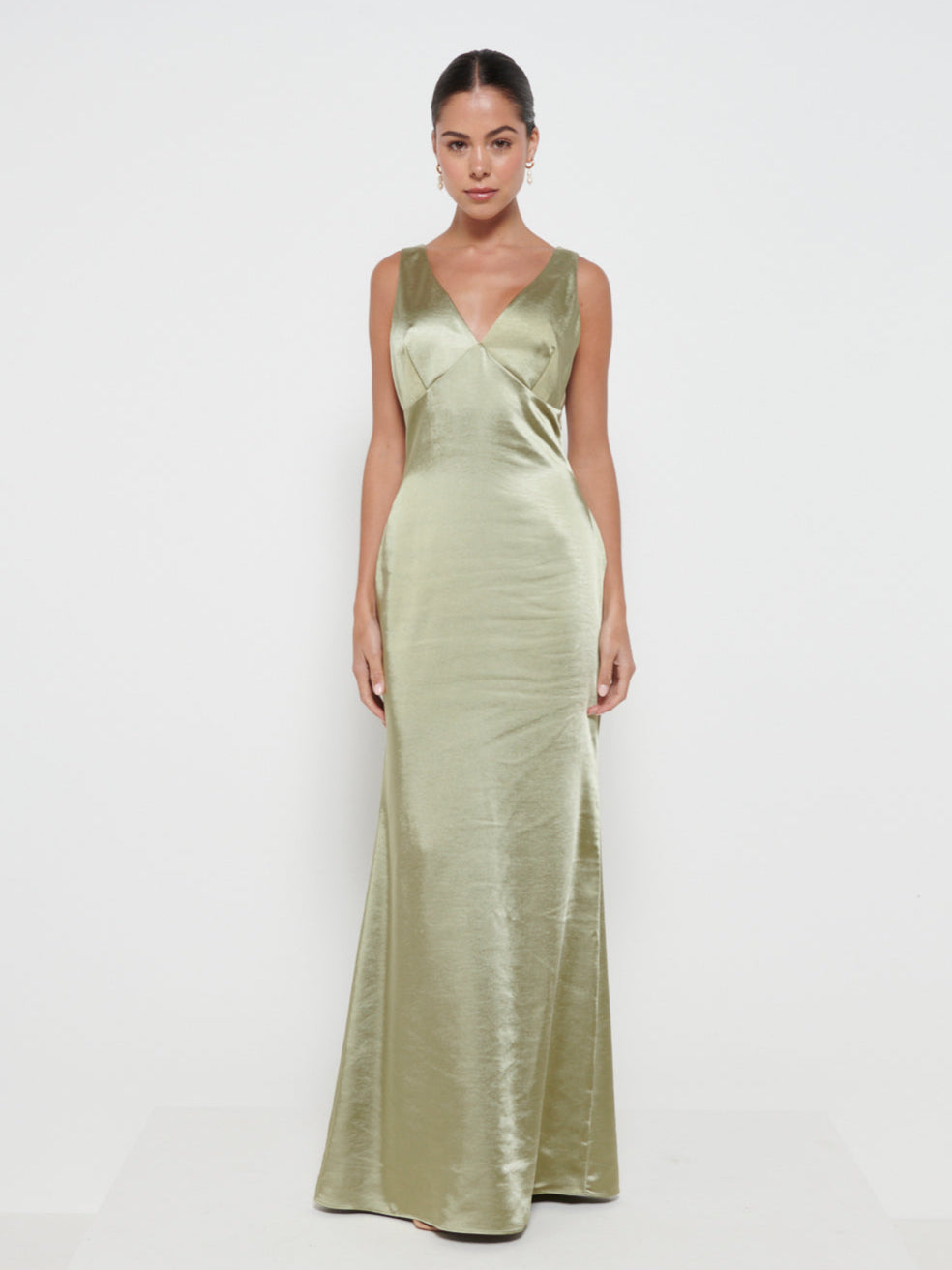 Piper Maxi Bridesmaid Dress - Matte Olive