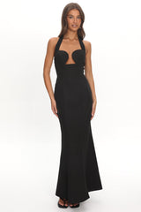 Vibes Halterneck Maxi Dress Black