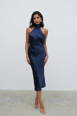 Raleigh Cowl Back Dress - Midnight Navy