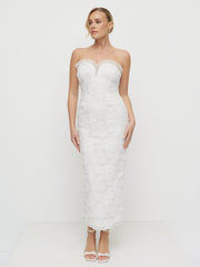 Ravenna Embellished Floral Midaxi Dress - Ivory