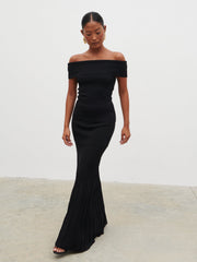 Reagan Bardot Knit Top - Black