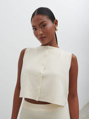 Reese Knit Waistcoat - Cream