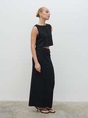 Reese Knit Waistcoat - Black