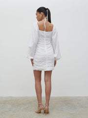 Renna Ruched Front Mini Dress - Natural