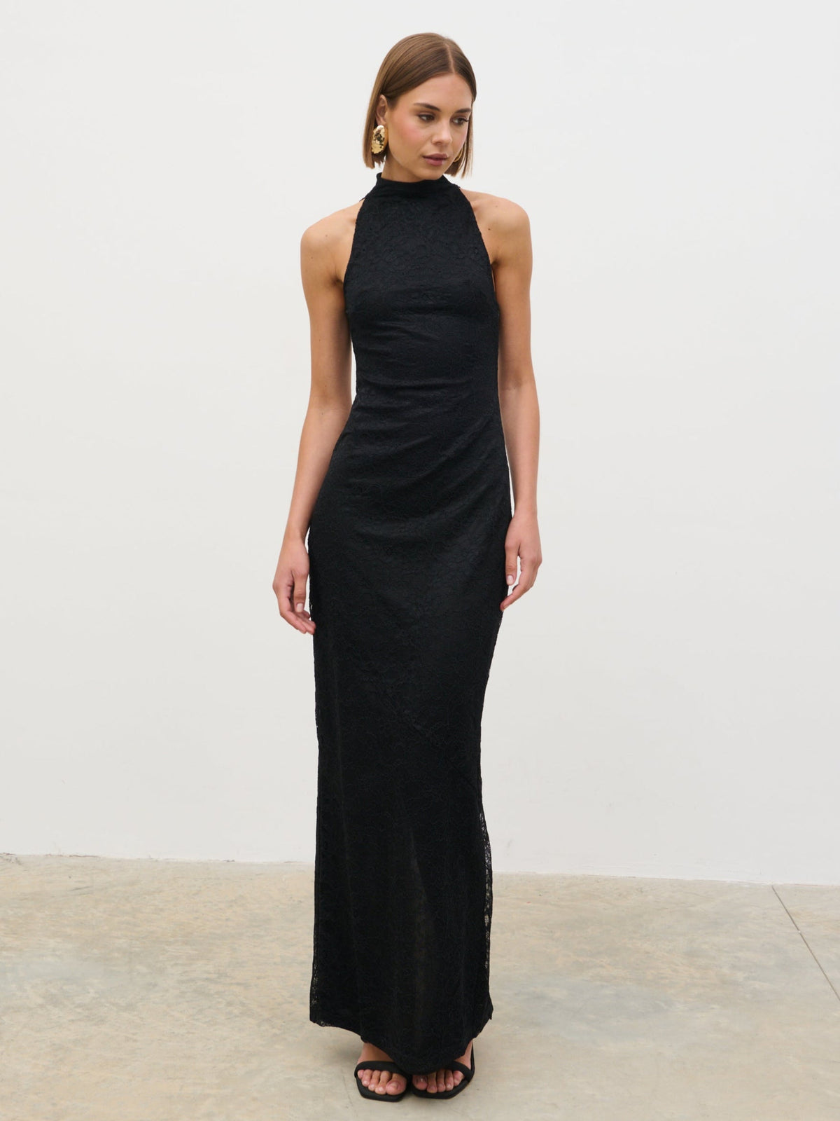 Rosalee Lace Maxi Dress - Black