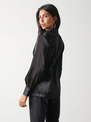 Rosalie Collared Blouse - Black