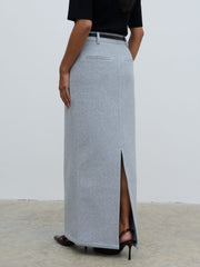 Rudy Tailored Skirt - Grey Marl