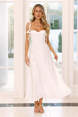 Honey Glitz Maxi Dress White