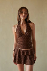 Gracie Polka Dot Ruffle Mini Skort