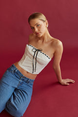 Tate Strapless Contrast Corset Top